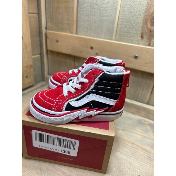 Vans SK8-Hi Zip Bolt (Infant/Toddler) Red/Black 6 Toddler Superhero - Picture 5 of 6